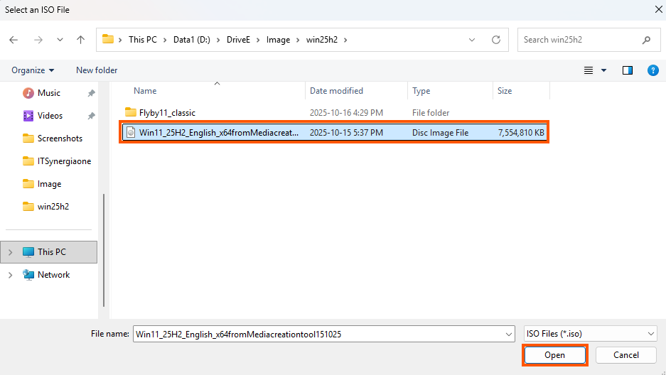 การ Update Windows 11 จากเวอร์ชัน 24H2 เป็น 25H2 ด้วยไฟล์ Image ISO.