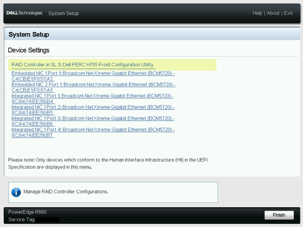 Creating a Virtual Disk and selecting RAID type on a Dell PowerEdge Server