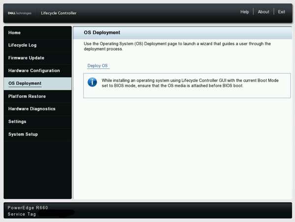Lifecycle Controller: OS Deployment on Dell Server